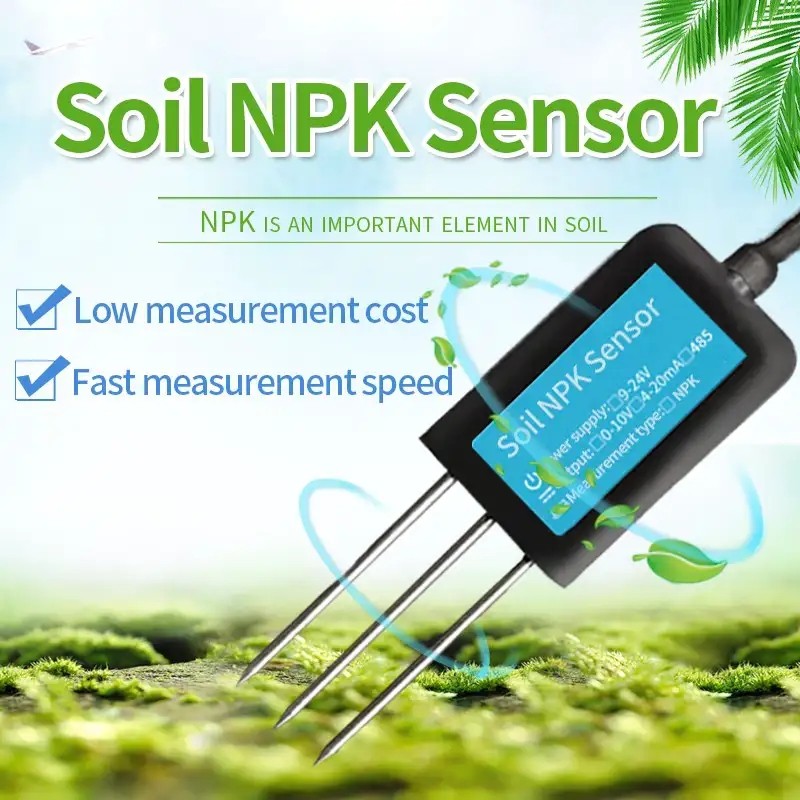 Soil NPK sensor measures soil nutrition
