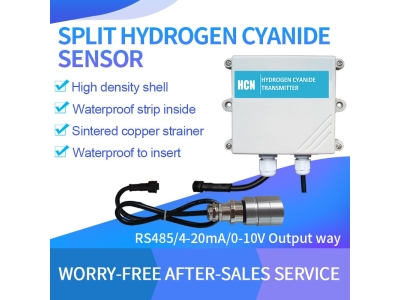 RS485/4-20mA Hydrogen cyanide Split probe external probe HCN gas sensor for narrow space
