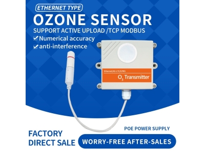 Ethernet DC/POE+RJ45 O3 gas sensor OZONE wireless sensor