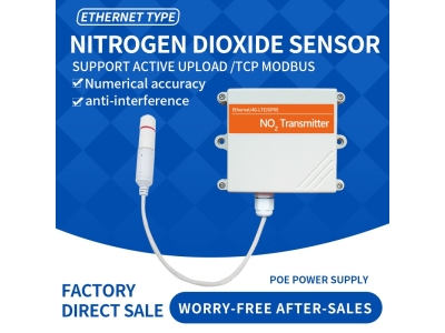 Ethernet DC/POE+RJ45 NO2 gas sensor Nitrogen dioxide wireless sensor