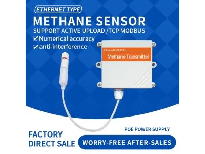 Ethernet DC/POE+RJ45 CH4 gas sensor Methane wireless sensor Combustible gas detection