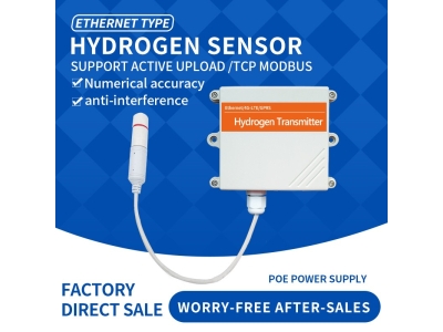 Ethernet DC/POE+RJ45 H2 gas sensor hydrogen wireless sensor