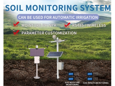 Soil monitoring system Soil temperature, moisture, ph, NPK online monitoring, can be used for automatic irrigation
