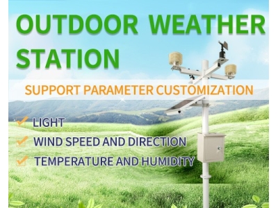 Multi-element solar outdoor weather station  Meteorological instrument wireless weather monitoring system