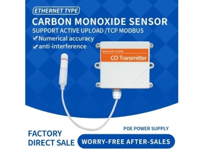 Ethernet DC/POE+RJ45 CO gas sensor Carbon monoxide wireless sensor