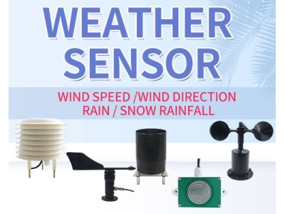 Weather sensor Wind speed and direction sensor / rainfall sensor / temperature and humidity sensor, etc.