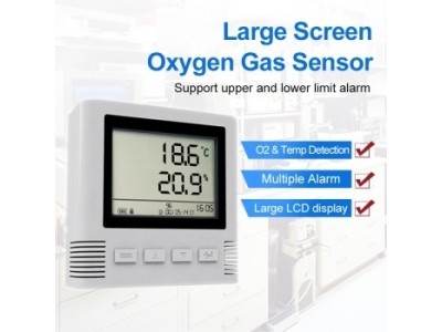 LCD Large Screen O2 Oxygen Gas analysis Sensor with Alarm