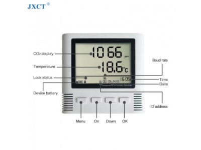 LCD Screen Type CO2 Gas Sensor Carbon Dioxide Monitor with Alarm