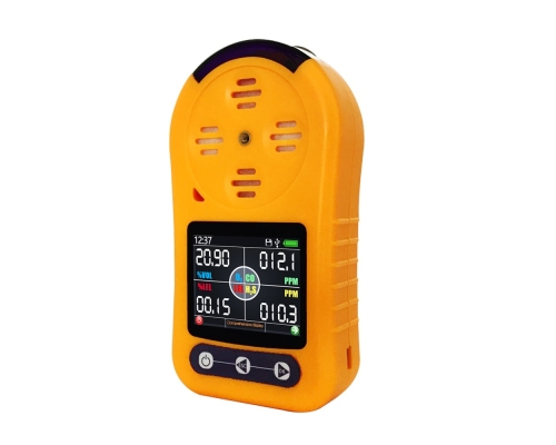 portable 4in1 gas detector multi H2s O2 CO LEL gas analyzer