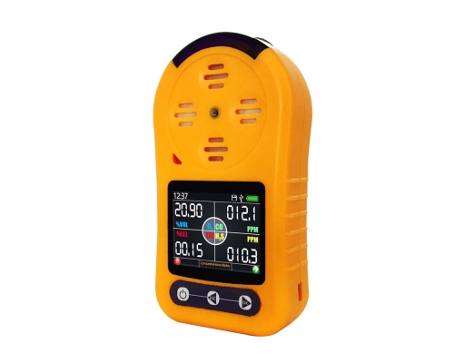 Air Quality Monitoring Portable multi gas detector 4in1 gas monitor H2S O2 CO LEL