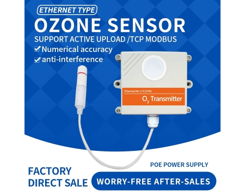 Ethernet DC/POE+RJ45 O3 gas sensor OZONE wireless sensor