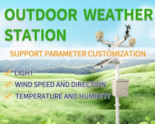 Multi-element solar outdoor weather station  Meteorological instrument wireless weather monitoring system