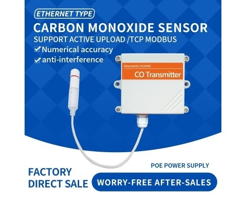 Ethernet DC/POE+RJ45 CO gas sensor Carbon monoxide wireless sensor