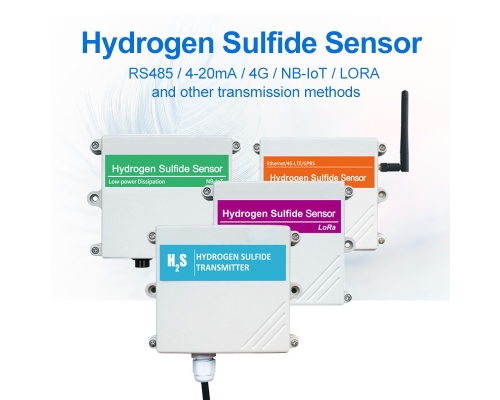 Wall Mounted H2S Gas Sensor Industrial Hydrogen Sulfide Detector